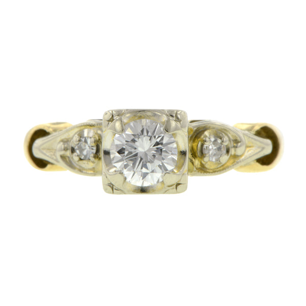 Vintage Engagement Ring, RBC 0.40ct::Doyle & Doyle
