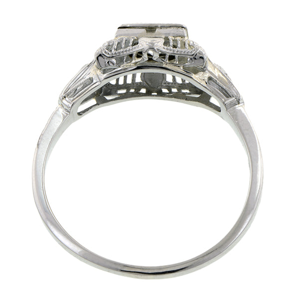 Vintage Engagement Ring, Old Euro. 0.15ct