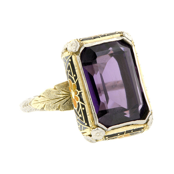 Art Deco Amethyst Ring::