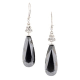 One of a Kind - Hematite & Diamond Drop Earrings :: Doyle & Doyle