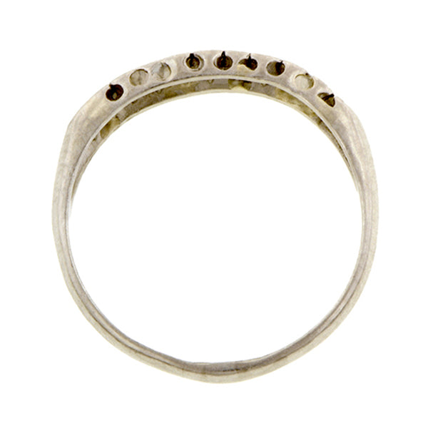 Vintage Diamond Wedding Band Ring, Platinum, sold by Doyle & Doyle vintage and antique jewelry boutique.