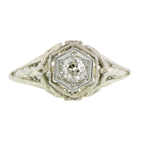 Art Deco Engagement Ring, Old Euro 0.38ct :: Doyle & Doyle