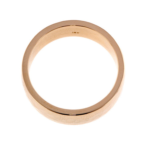 Contemporary ring; a Yellow Gold Hammered Ellipse Wedding Band 6mm sold by Doyle & Doyle vintage and antique jewelry boutique.