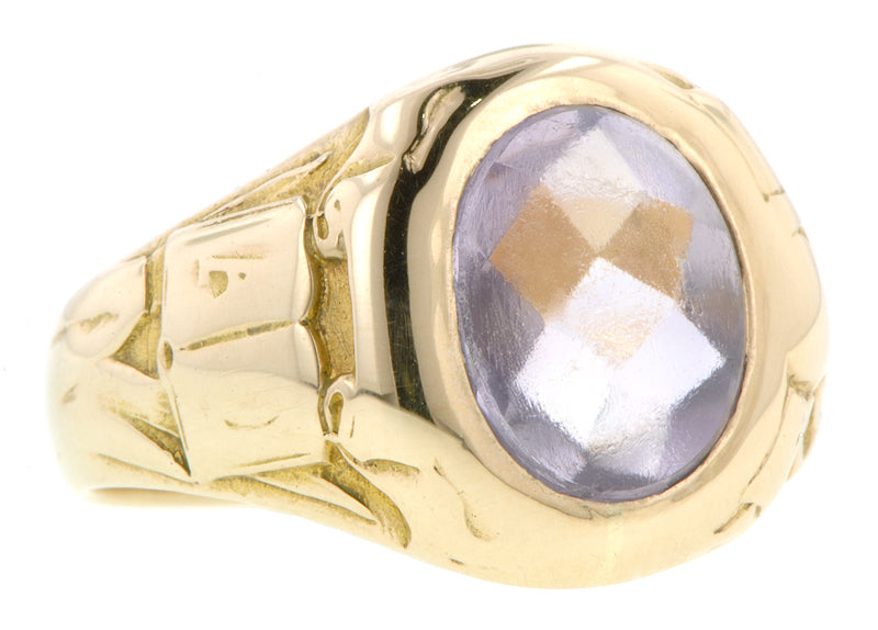 Art Nouveau Buff Top Amethyst Ring :: Doyle & Doyle