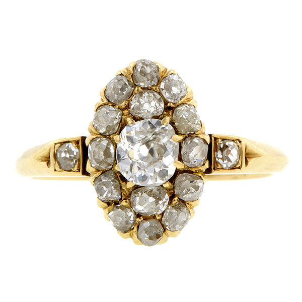 Victorian Oval Diamond Cluster Ring Doyle & Doyle