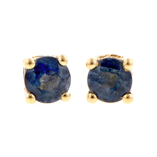 Round Sapphire 3mm Earrings