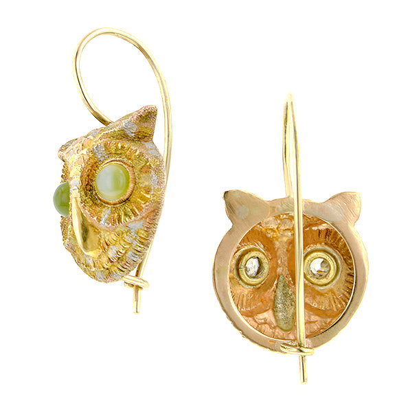 Victorian Owl Earrings::Doyle & Doyle