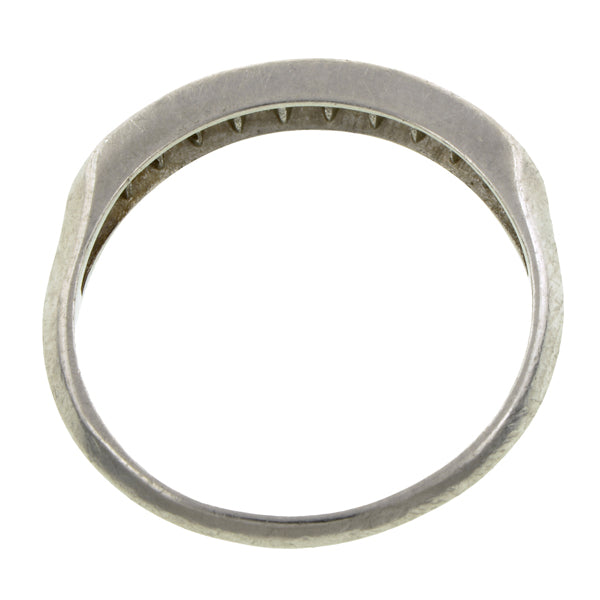 Vintage ring: a Platinum Diamond Wedding Band sold by Doyle & Doyle vintage and antique jewelry boutique.