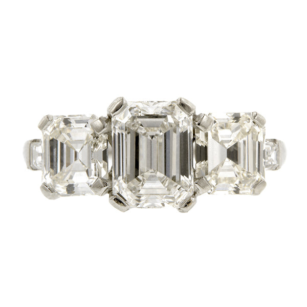 Emerald & Asscher Cut Diamond Ring Doyle & Doyle