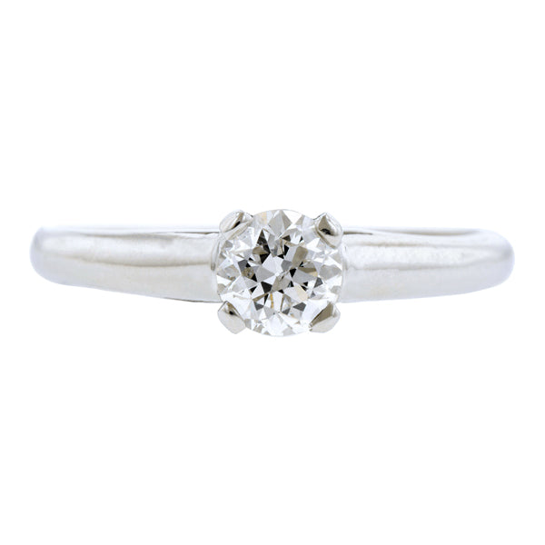 Vintage Diamond Solitaire Engagement Ring, TRB 0.38ct::Doyle & Doyle