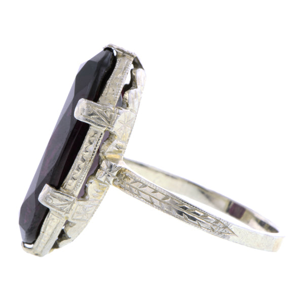 Art Deco Garnet Ring:: Doyle & Doyle