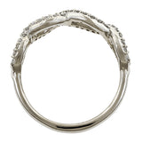 Contemporary ring: a Platinum Entwined Diamond Band- Heirloom sold by Doyle & Doyle vintage and antique jewelry boutique.