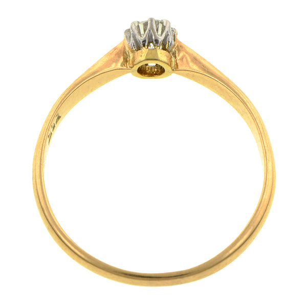 Antique Diamond Solitaire Engagement Ring, 0.15ct Old European