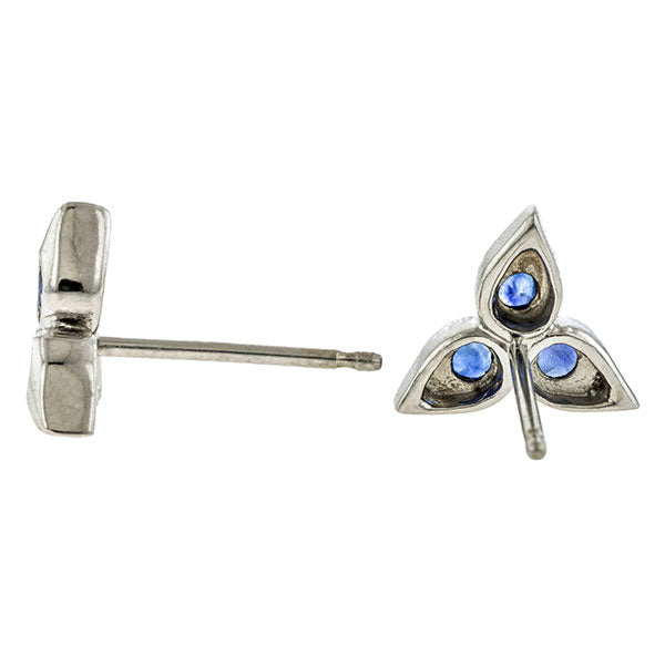 Trefoil Sapphire Earrings- Heirloom by Doyle & Doyle