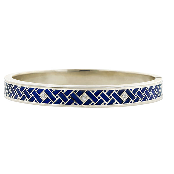 Interwoven Diamond Enamel Bracelet- Heirloom by Doyle & Doyle