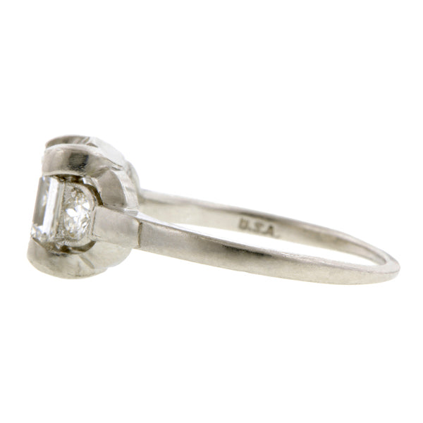 Vintage Engagement Ring, Emerald cut 1.02ct Doyle & Doyle