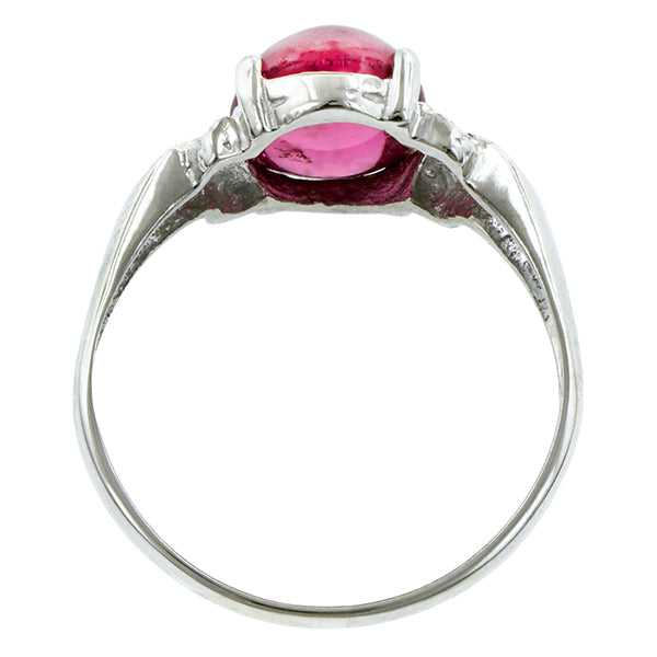 Vintage Pink Tourmaline & Diamond Ring:: Doyle & Doyle