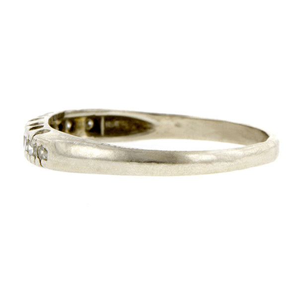 Vintage Diamond Wedding Band Ring, Platinum, sold by Doyle & Doyle vintage and antique jewelry boutique.