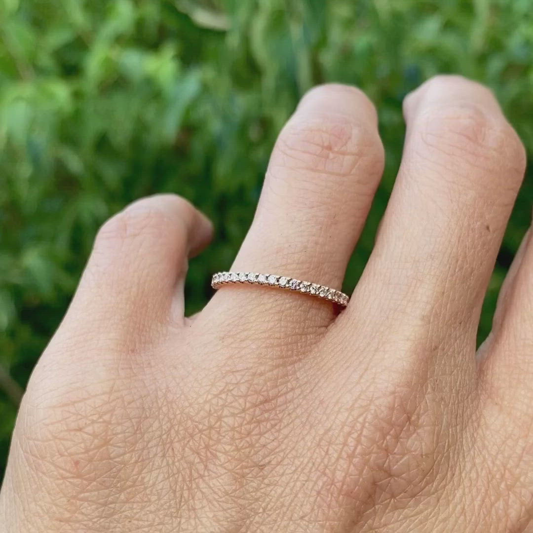 Diamond Wedding Band sold by Doyle and Doyle an antique and vintage jewelry boutique