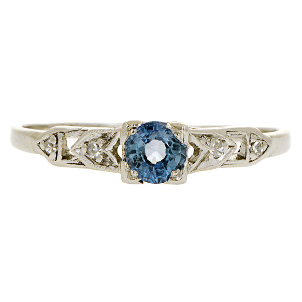 Vintage Sapphire and Diamond Accent Ring:: Doyle & Doyle