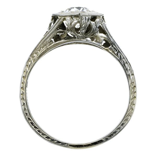Vintage Filigree Engagement Ring, Old Euro, 0.70ct::Doyle & Doyle