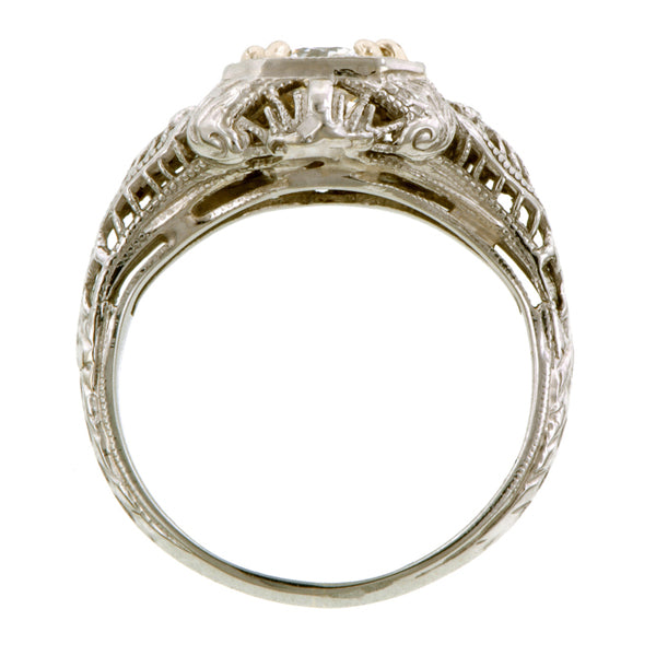 Art Deco Engagement Ring, RBC 0.65ct:: Doyle & Doyle