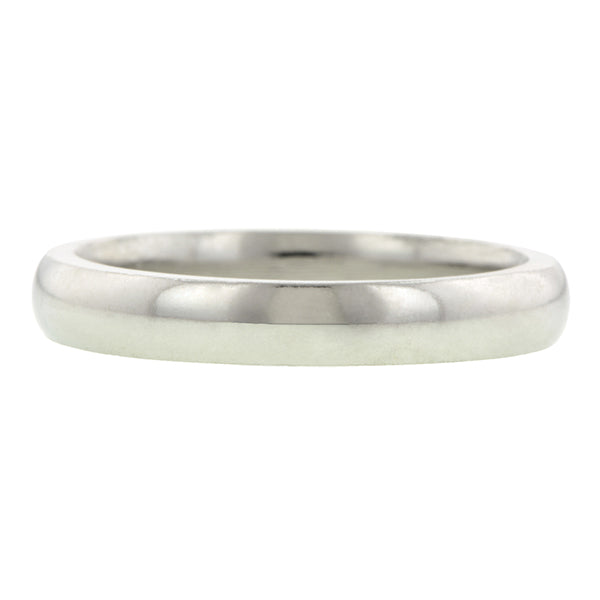 Contemporary ring: a Platinum 3mm Comfort Fit Wedding Band sold by Doyle & Doyle vintage and antique jewelry boutique.