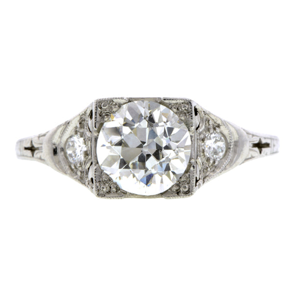 Art Deco Diamond Engagement Ring, Old Euro 1.28ct:: Doyle & Doyle