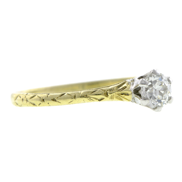 Vintage Diamond Solitaire Engagement Ring, TRB 0.19ct:: Doyle & Doyle