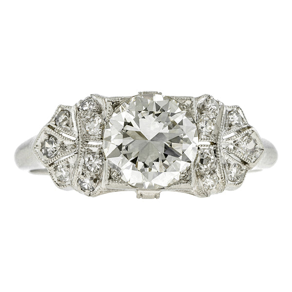 Vintage Diamond Engagement Ring, RBC 1.09ct,  Doyle and Doyle
