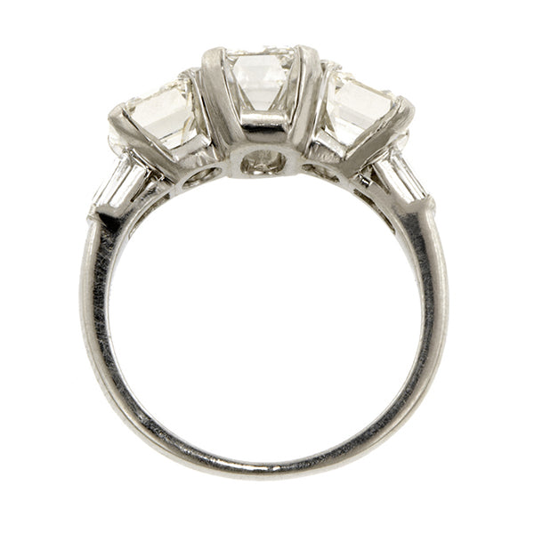 Emerald & Asscher Cut Diamond Ring