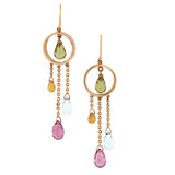 Multistone Briolette Drop Earrings::Doyle&Doyle