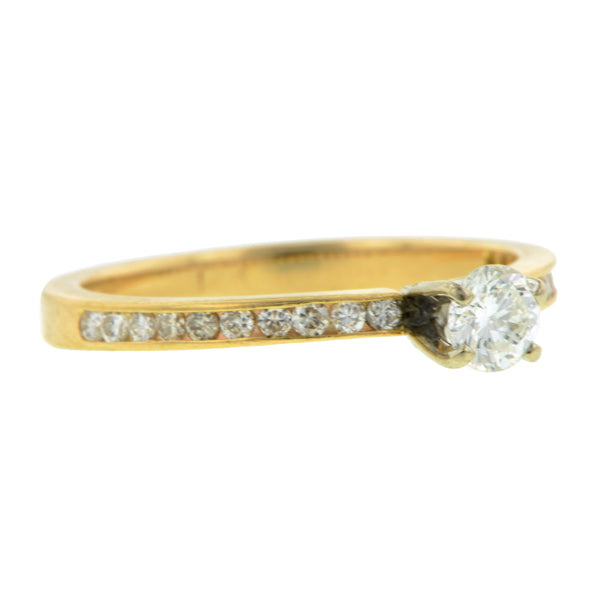 Vintage Diamond Engagement Ring, RBC 0.17ct sold by Doyle and Doyle an antique and vintage jewelry boutique