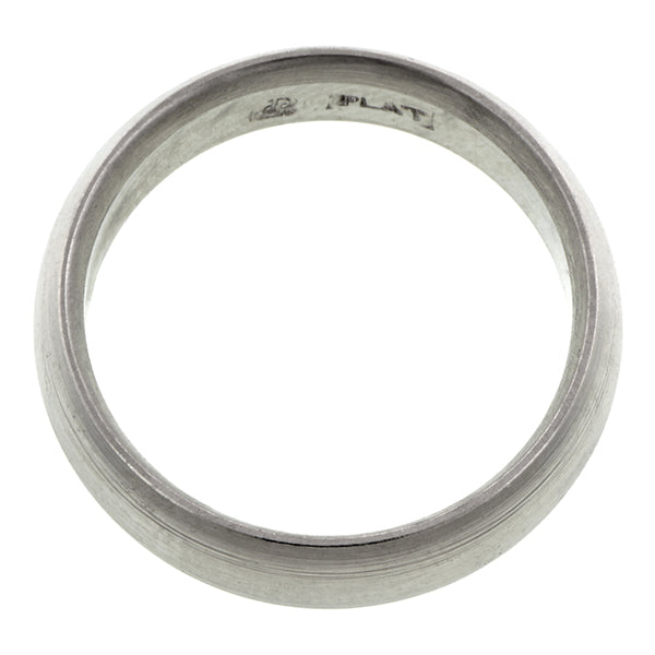 Contemporary ring: a Platinum Comfort Fit Wedding Band Ring, 6mm sold by Doyle & Doyle vintage and antique jewelry boutique.