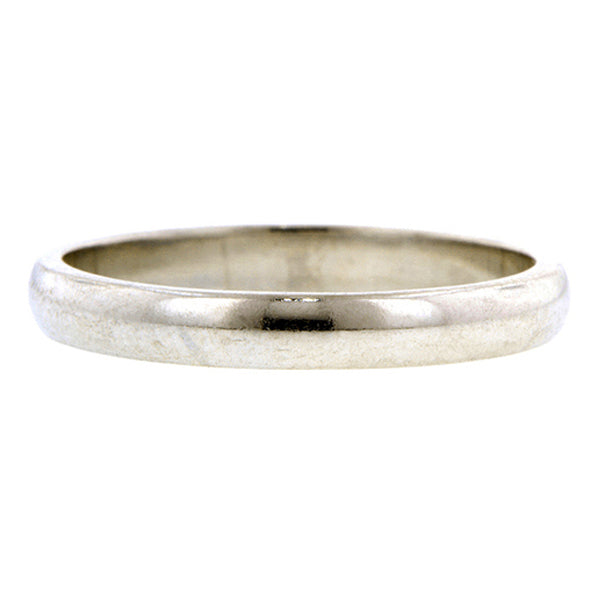 Vintage ring; a Platinum Wedding Band sold by Doyle & Doyle vintage and antique jewelry boutique.
