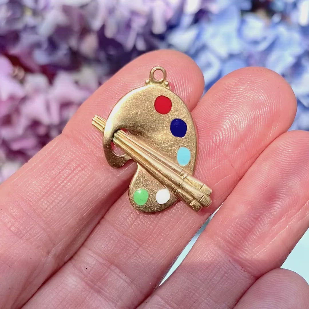 Vintage Painter's Easel Charm sold by Doyle and Doyle an antique and vintage jewelry boutique