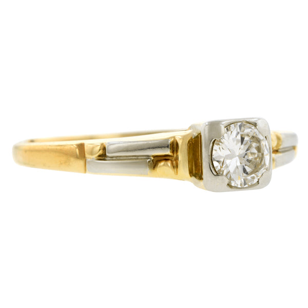 Vintage Diamond Engagement Ring, RBC  0.23ct:: Doyle & Doyle