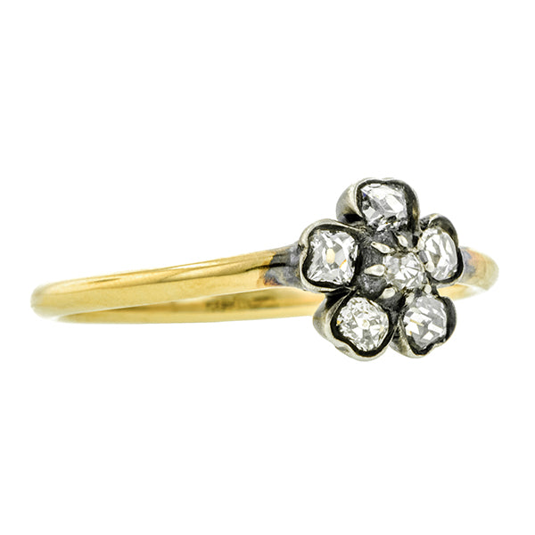 Antique Diamond Flower Ring 0.35ctw