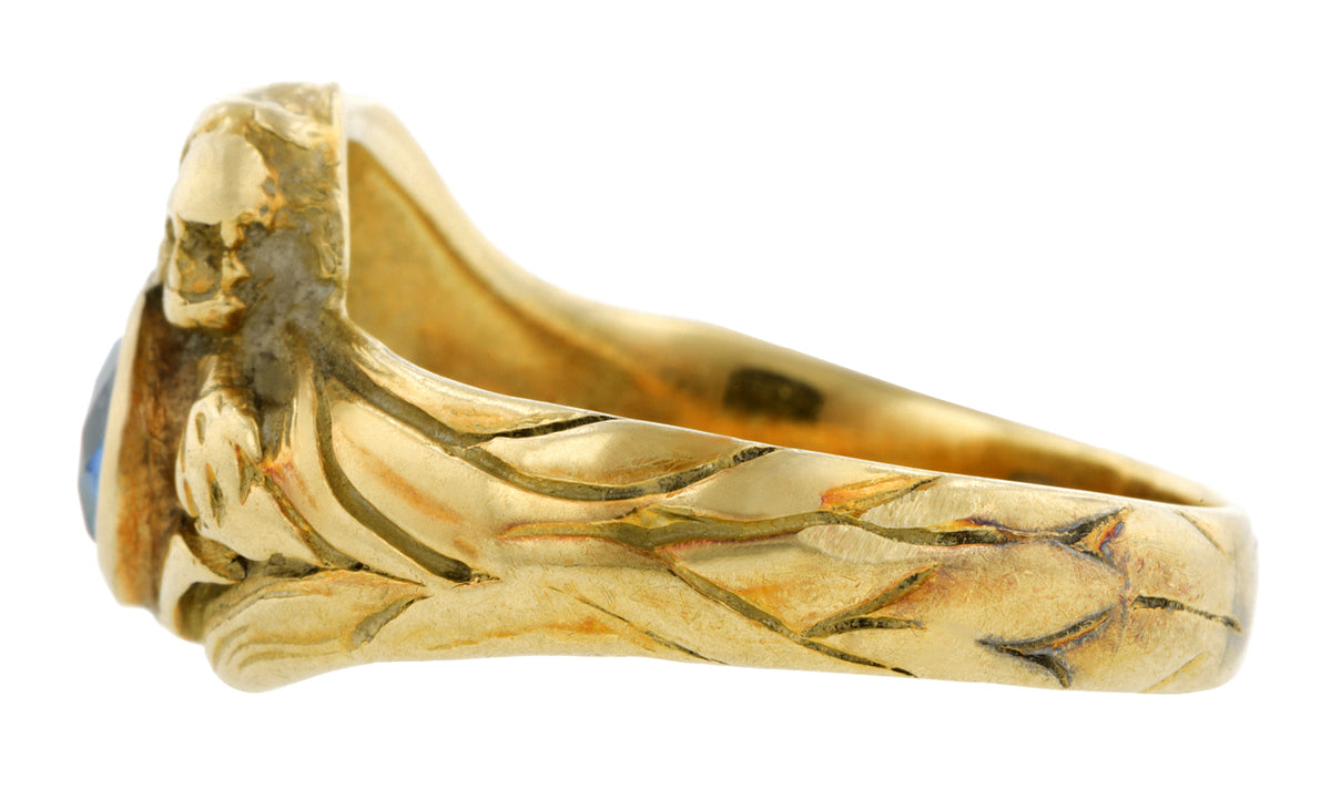 Art Nouveau Sapphire Ring:: Doyle & Doyle