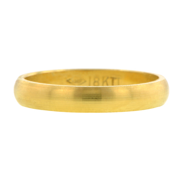 Contemporary ring: a Yellow Gold18k Half Round Band 3mm sold by Doyle & Doyle vintage and antique jewelry boutique.