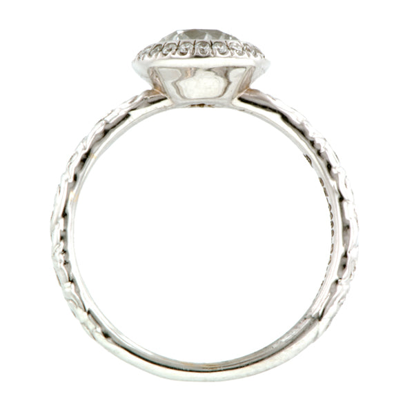 Diamond Frame Engagement Ring, Old Euro 0.72ct- Heirloom by Doyle & Doyle