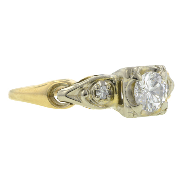 Vintage Engagement Ring, RBC 0.40ct::Doyle & Doyle