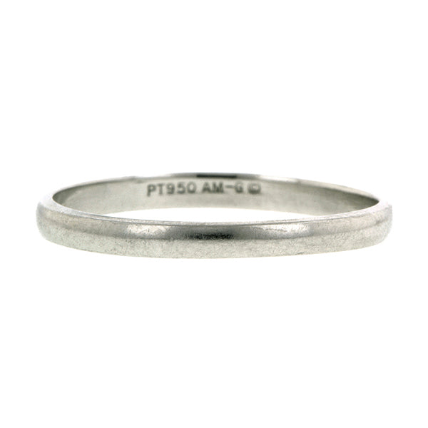 Estate Wedding Band Ring, Platinum, sold by Doyle & Doyle vintage and antique jewelry boutique.