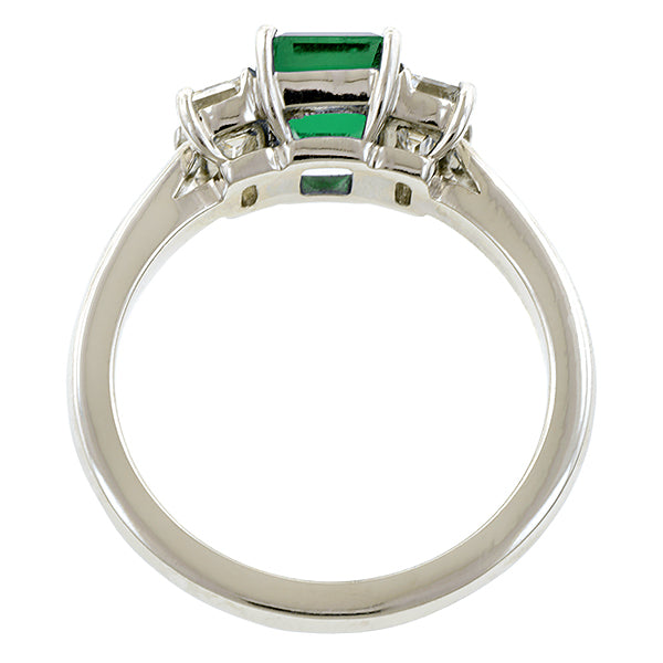 Emerald & Diamond Ring, EM 0.72ct