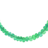 Emerald Bead Necklace with Diamond Snake Clasp