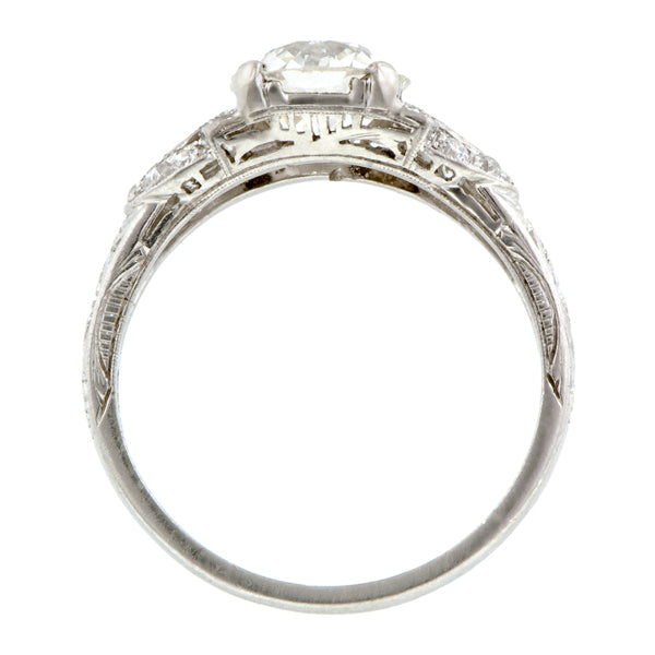 Art Deco Engagement Ring, Old Euro 2.01ct Doyle & Doyle