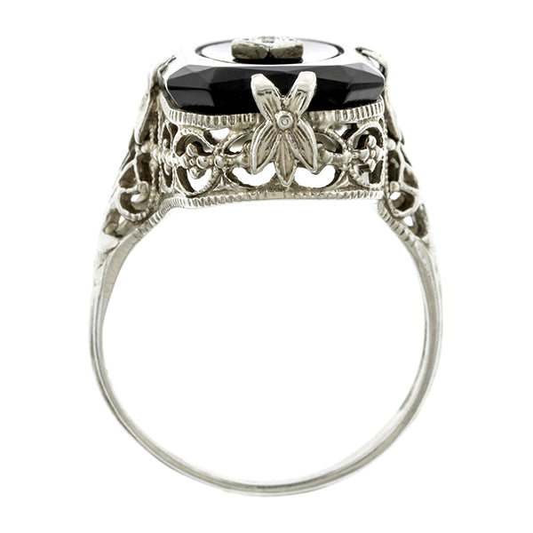 Vintage Onyx & Diamond Ring:: Doyle & Doyle