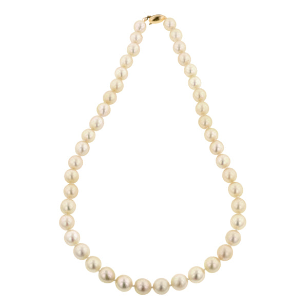 Single Strand Pearl Necklace:: Doyle & Doyle