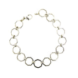 Octagonal Silver Link Chain Bracelet, from Doyle & Doyle antique and vintage jewelry