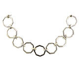 Octagonal Silver Link Chain Bracelet, from Doyle & Doyle antique and vintage jewelry